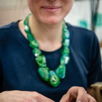 Holly Clifford at work. Yorkshire Artspace 2020